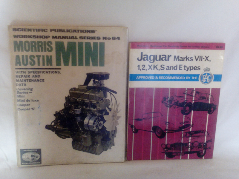 BMC  Mini and Jaguar Workshop Manuals.