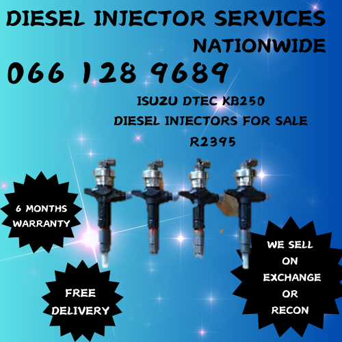 ISUZU DTEC KB250 DIESEL INJECTORS FOR SALE OR TO RECON YOUR OWN