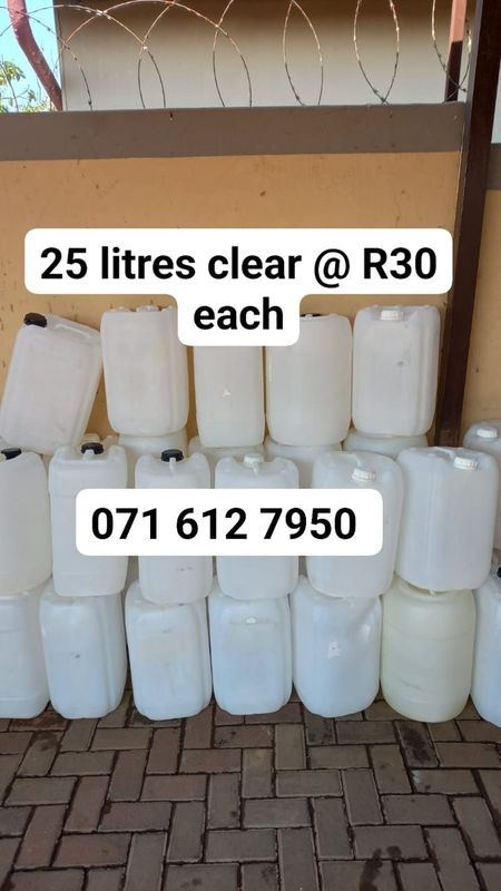 25 LITRES CLEAR CONTAINERS