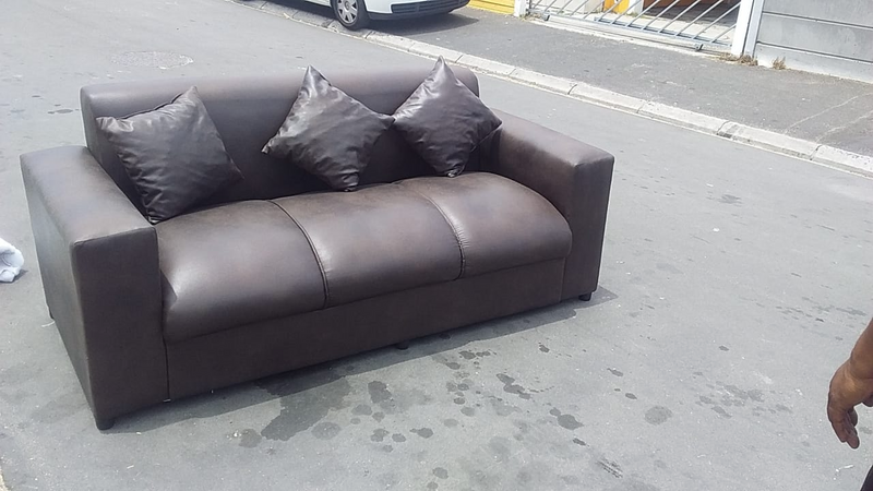 Brown 3 seater couch