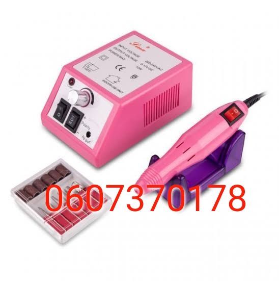 Professional Manicure Pedicure Electric Drill File Nail Art Pen Machine Set in Pink (Brand New)