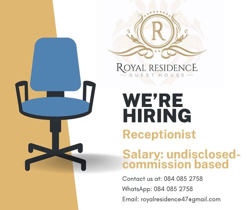 Receptionist needed