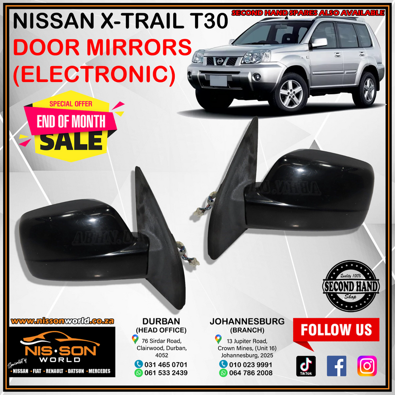 NISSAN X-TRAIL T30 DOOR MIRRORS (ELECTRONIC)