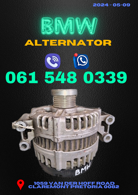 Bmw alternator Call or WhatsApp me 0615480339