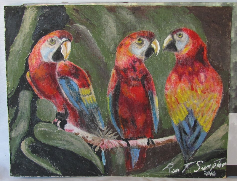 Parrots - Acrylic Painting - 2016