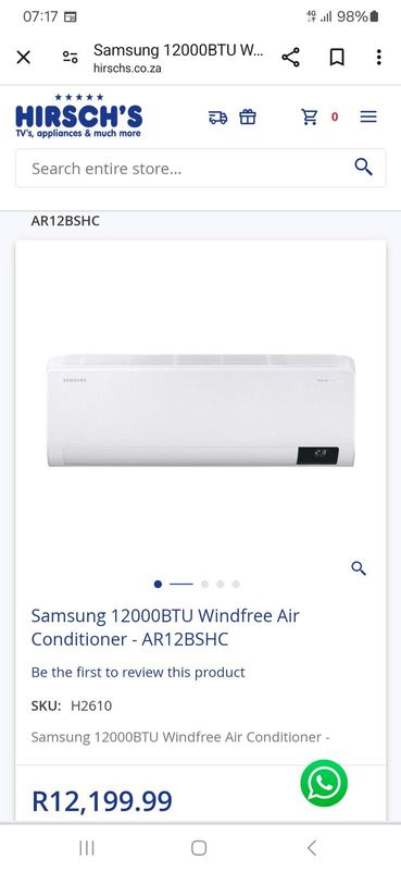 Samsung 12000BTU windfree aircon