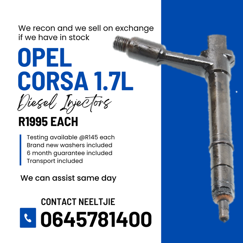 Opel Corsa 1.7L diesel injectors for sale