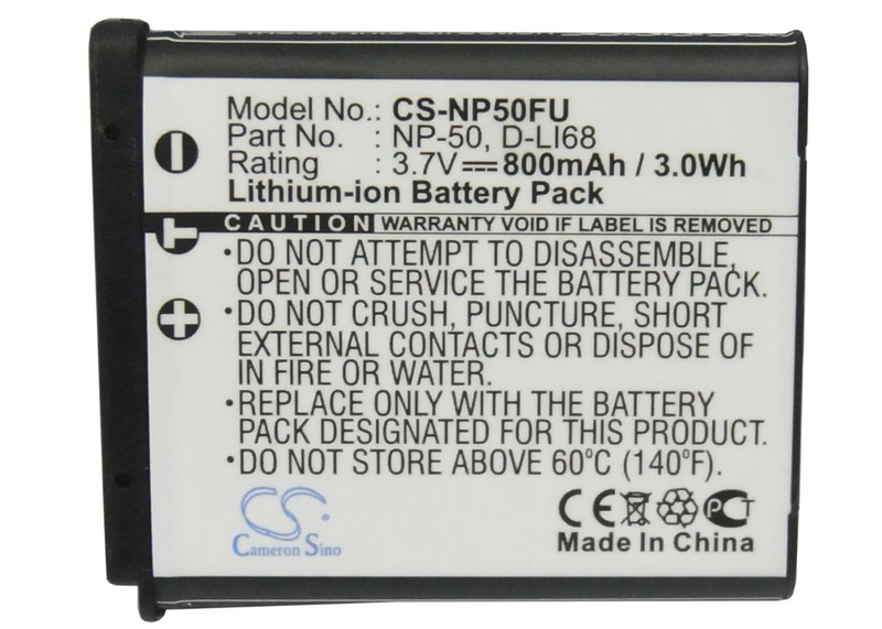 Camera Battery CS-NP50FU for FUJIFILM NP-50