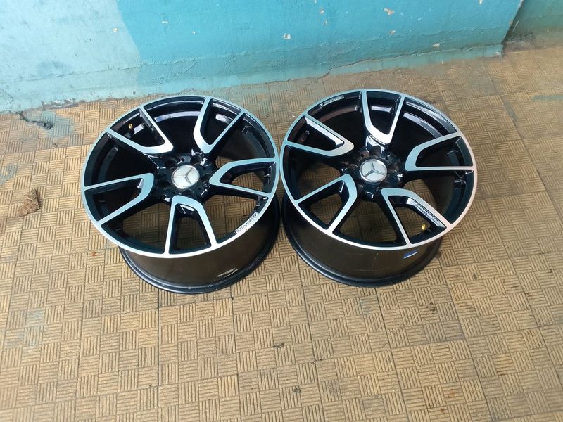 2x18inches Mercedes Benz  AMG mags rims 5x112 PCD Offset 459.5Jonly two rims available