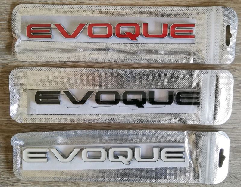 Evoque Range Rover badges emblems stickers decals