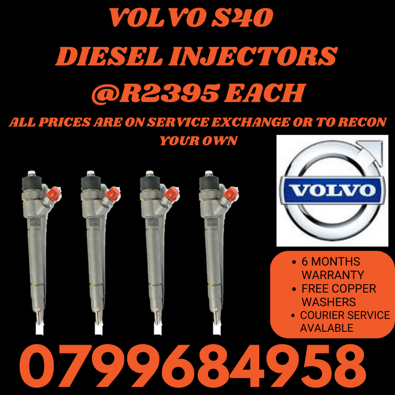 VOLVO S40 DIESEL INJECTORS/ FREE COPPER WASHERS