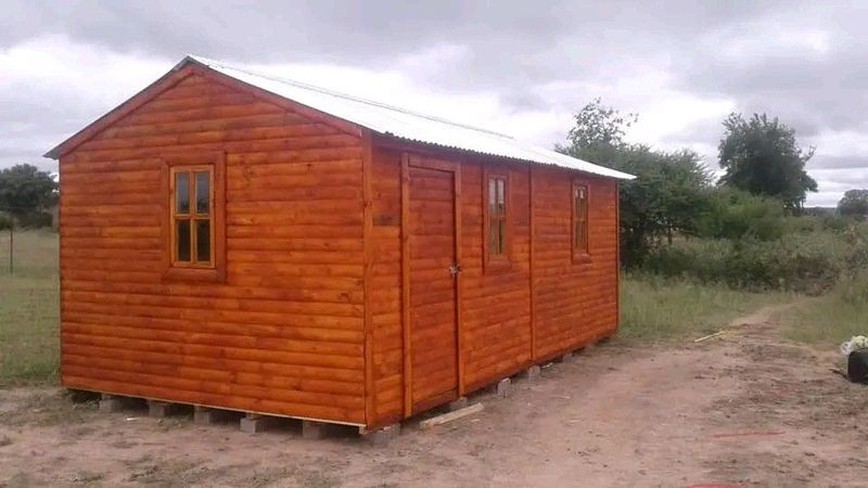 3x6mt 2 rooms log wood for sale