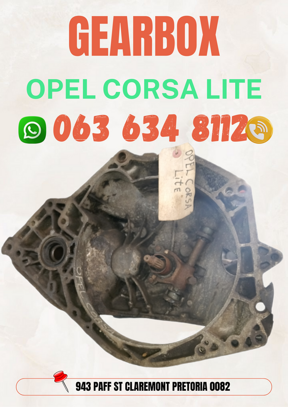 Opel corsa lite gearbox R3500 Call or WhatsApp me 0636348112