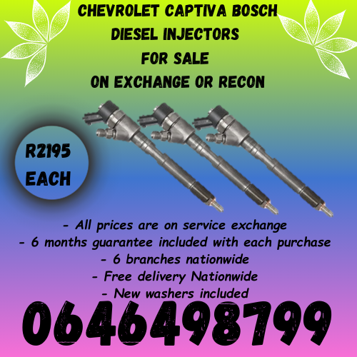 Chevrolet Captiva Diesel injectors for sale we sell on service exchange or recon.