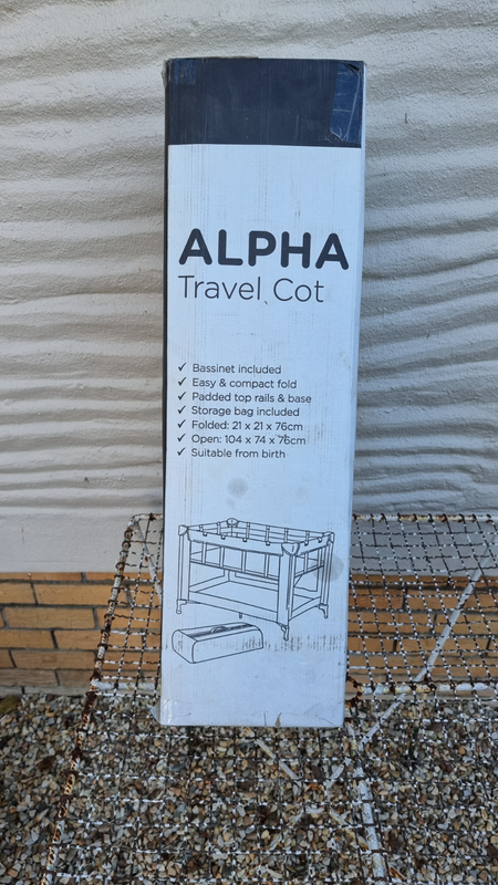 Alpha Travel Camping Cot with bassinet