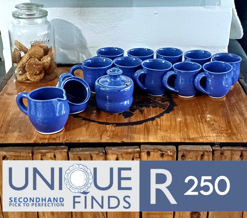 Vintage blue tea set