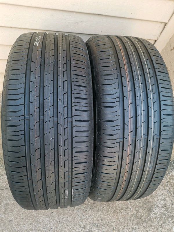 New BMW X3 Tyres 2x 245/50/19 Continental Ecocontact 6
