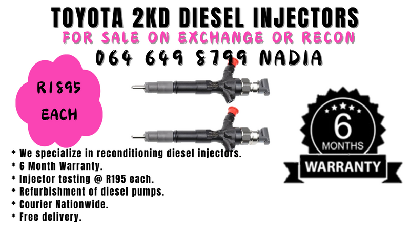 TOYOTA 2KD INJECTORS FOR SALE