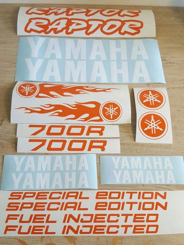 Yamaha Raptor Quad bike stickers decals sets