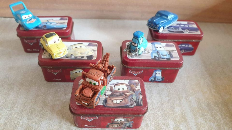 Disney Pixar Cars collectable mini character models and character tins