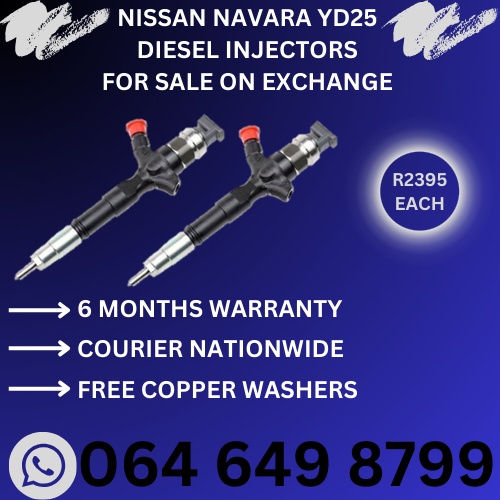 Nissan Navara YD25 diesel injectors for sale on exchange or to recon