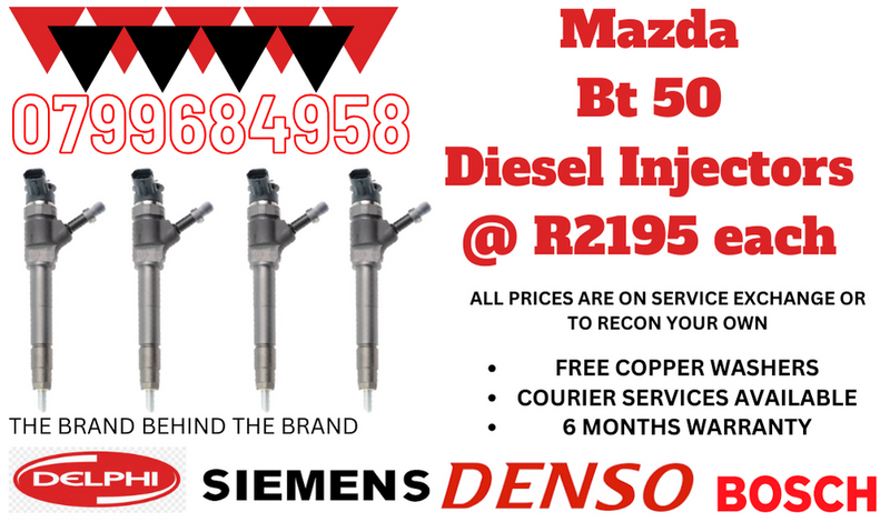 MAZDA BT50 DIESEL INJECTORS/ WE RECON AND SELL ON EXCHANGE
