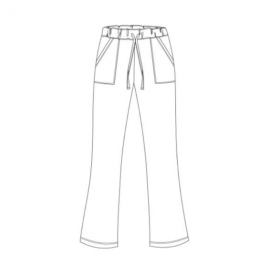 UNI6030  CHEFS UNIFORM BAGGY TROUSERS - DRAW CORD - LADIES - WHITE - X SMALL