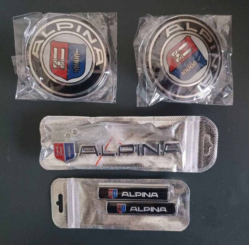 BMW Alpina 82mm and 74mm bonnet and boot badges