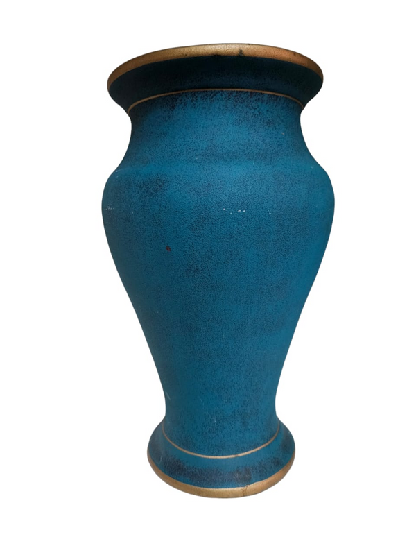Stunning Large Ceramic Turquoise Flower Vase