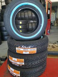 Brand new 205/75r14c Aplus A866 white wall tyres for taxis and vintage cars.