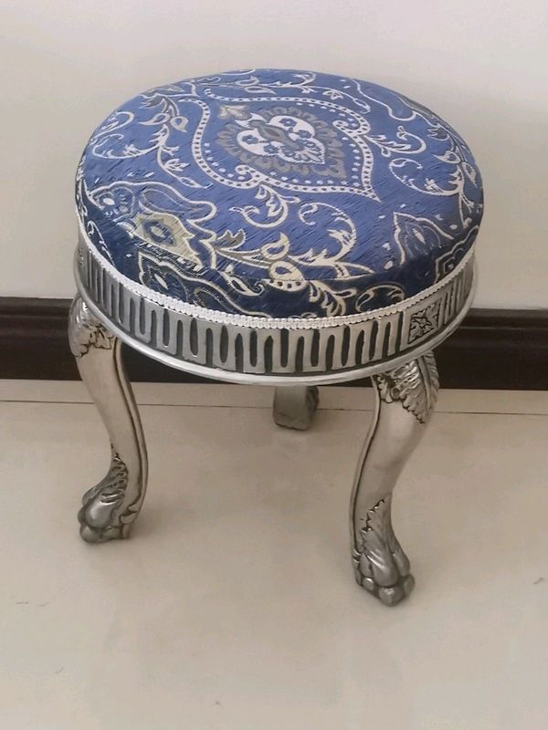 Ornate gilded ottoman foot stool in brand new condition