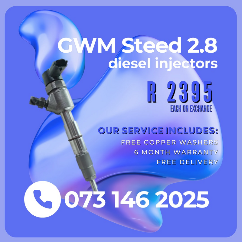 GWM 2.8 DIESEL INJECTORS FOR SALE WE SELL ON SERVICE EXCHANGE OR RECON