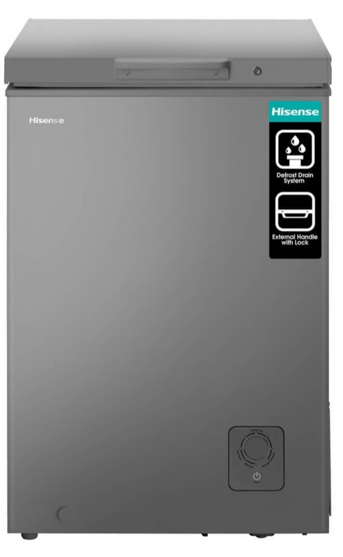 Hisense 95L Lockable Chest Freezer - Metallic