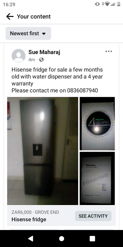 Hisense fridge for sale