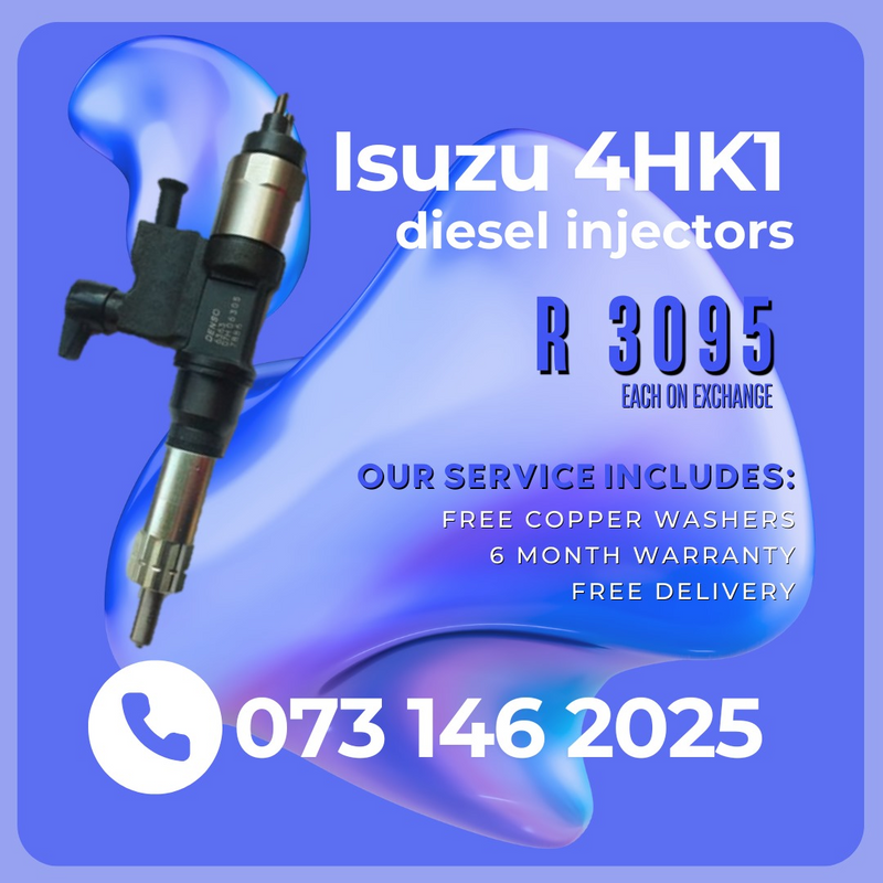 Isuzu 4HK1 diesel injectors for sale on exchange with 6 months warranty
