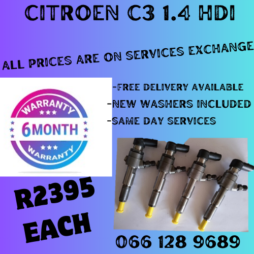 CITROEN C3 1.4 HDI DIESEL INJECTORS FOR SALE ON EXCHANGE OR TO RECON YOUR OWN