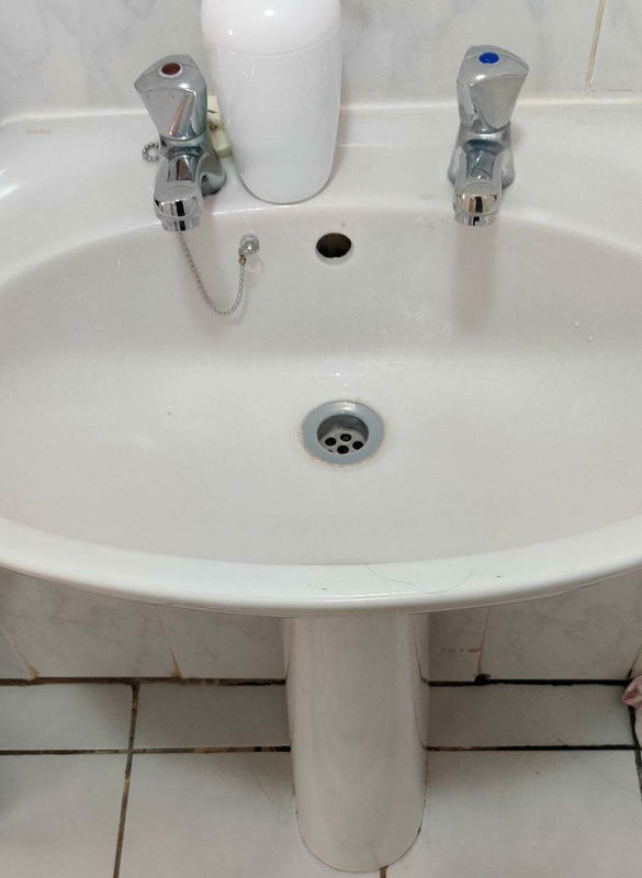 Bathroom Basin, Pedestal and Taps