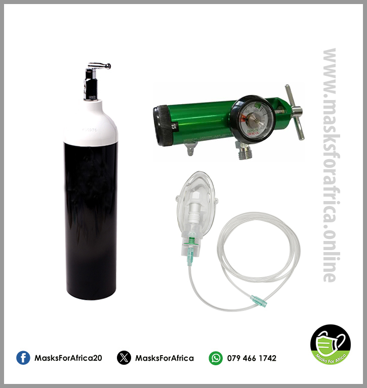 Medical Oxygen Cylinder with Regulator and Mask