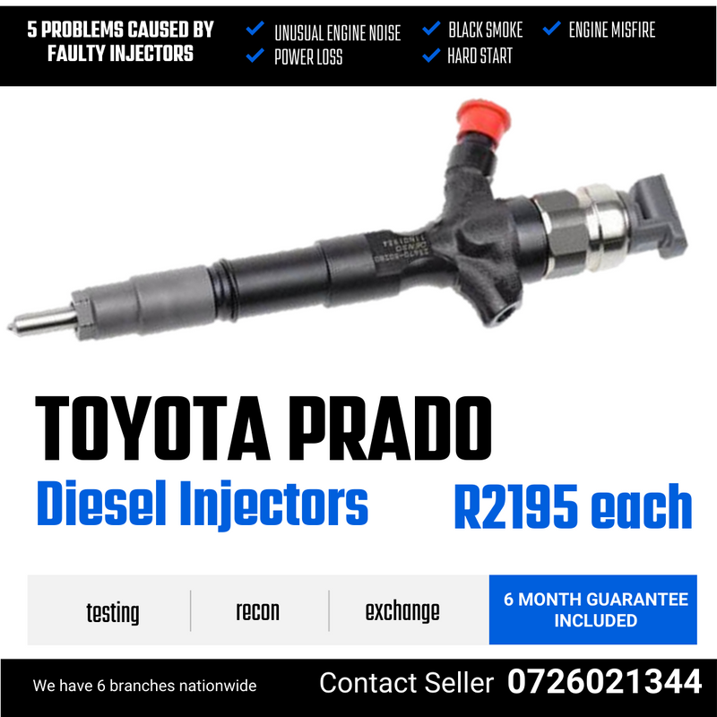 Toyota Prado diesel injectors for sale