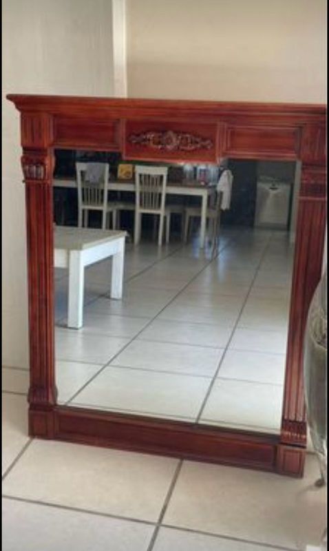 Vintage wooden frame mirror