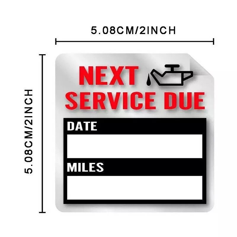 Vehicle Service Stickers.. Self Adhesive Labels