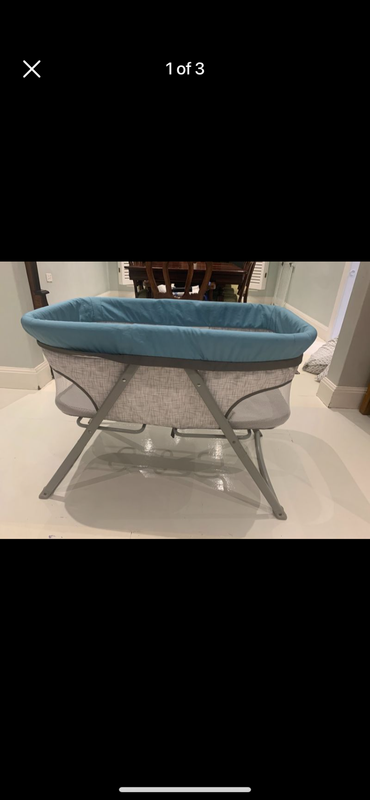 Turquoise cot and mattress for sale