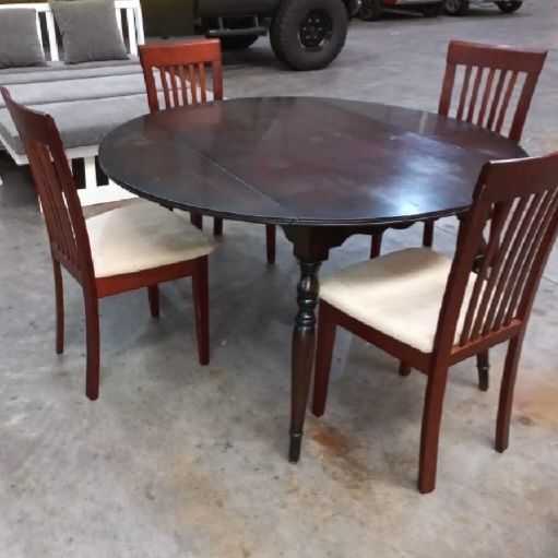 Dinning table with 4 chairs folding couch/bed with cushions