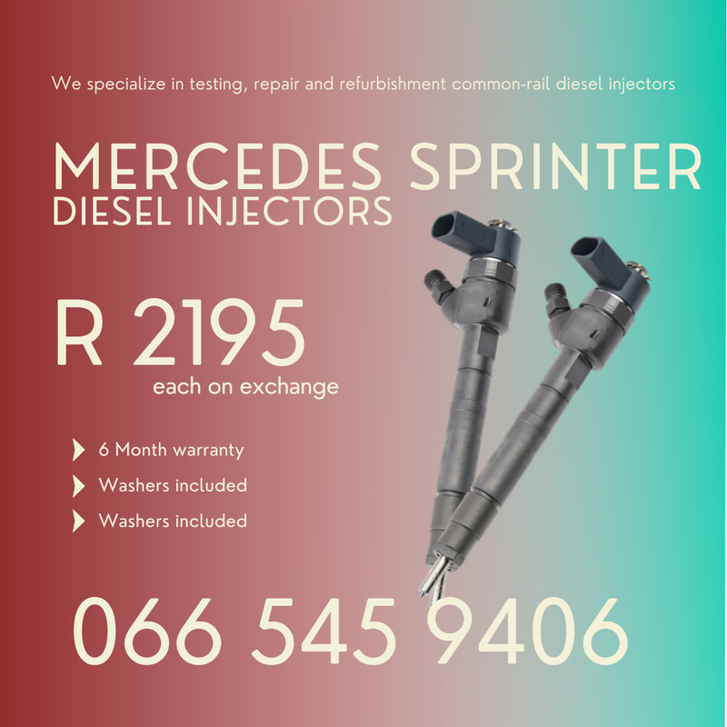 Mercedes Benz Sprinter diesel injectors for sale with 6 month warranty