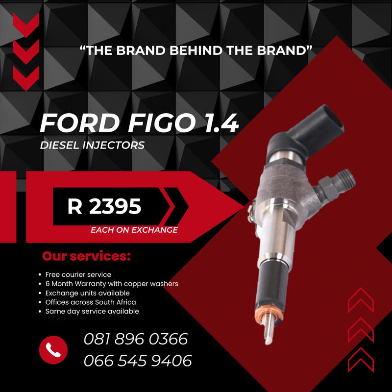 FORD FIGO 1.4 DIESEL INJECTORS FOR SALE
