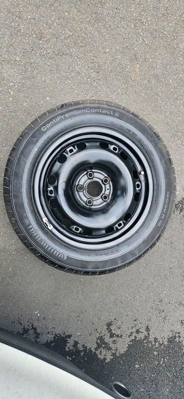 15inch VW SPARE WHEEL WITH CONTINENTAL TYRE ** BRAND NEW