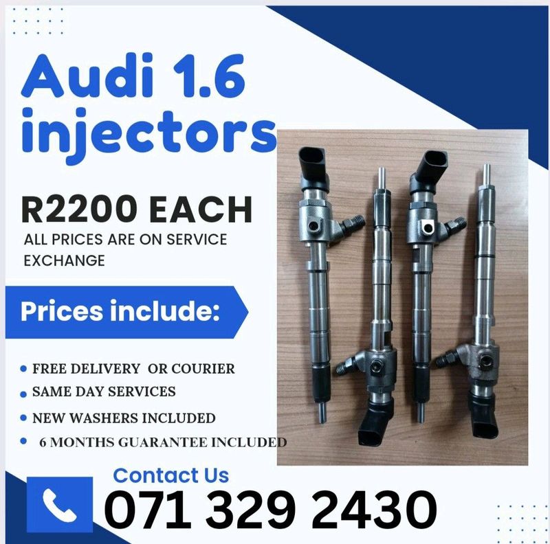 AUDI 1.6 DIESEL INJECTORS FOR SALE WITH WARRANTY