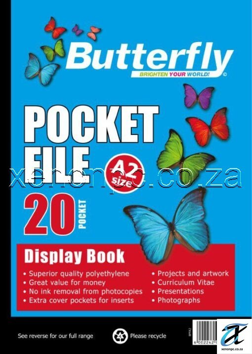 Butterfly: Pocket File – 20 Pocket A3