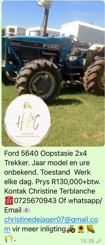 Ford 5640 Oopstasie 2x4 Trekker.