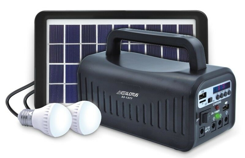 Demo Everlotus 3W Solar Lighting Bluetooth Speaker System S3-1377BT On Sale